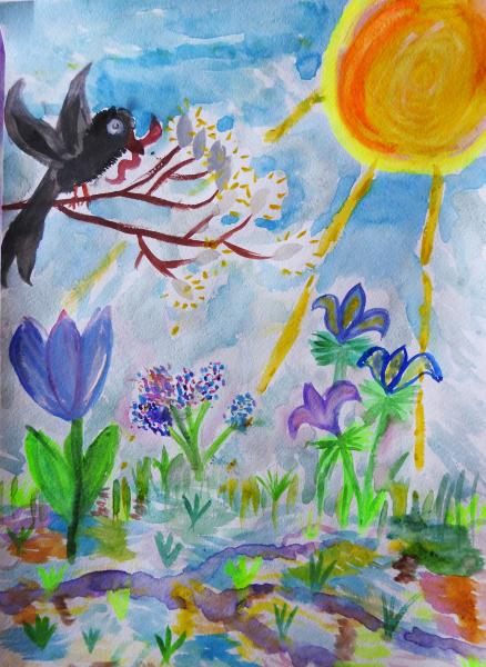 Музыка весны для детей в детском. Рисунок на тему Весеннее настроение.