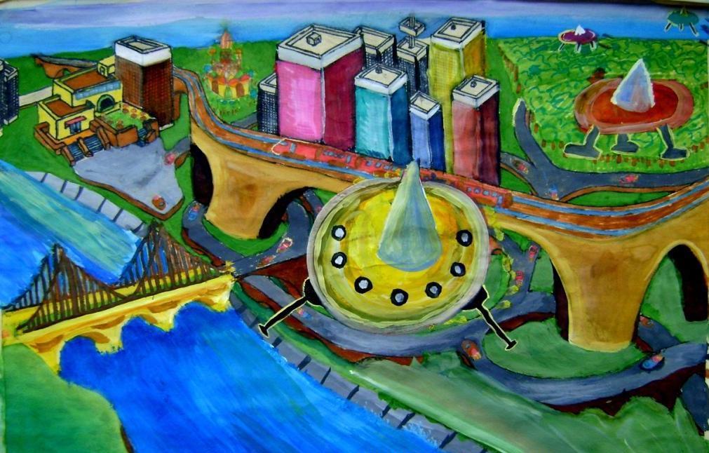 Фантастический город рисунок на изо 7 класс - 95 фото