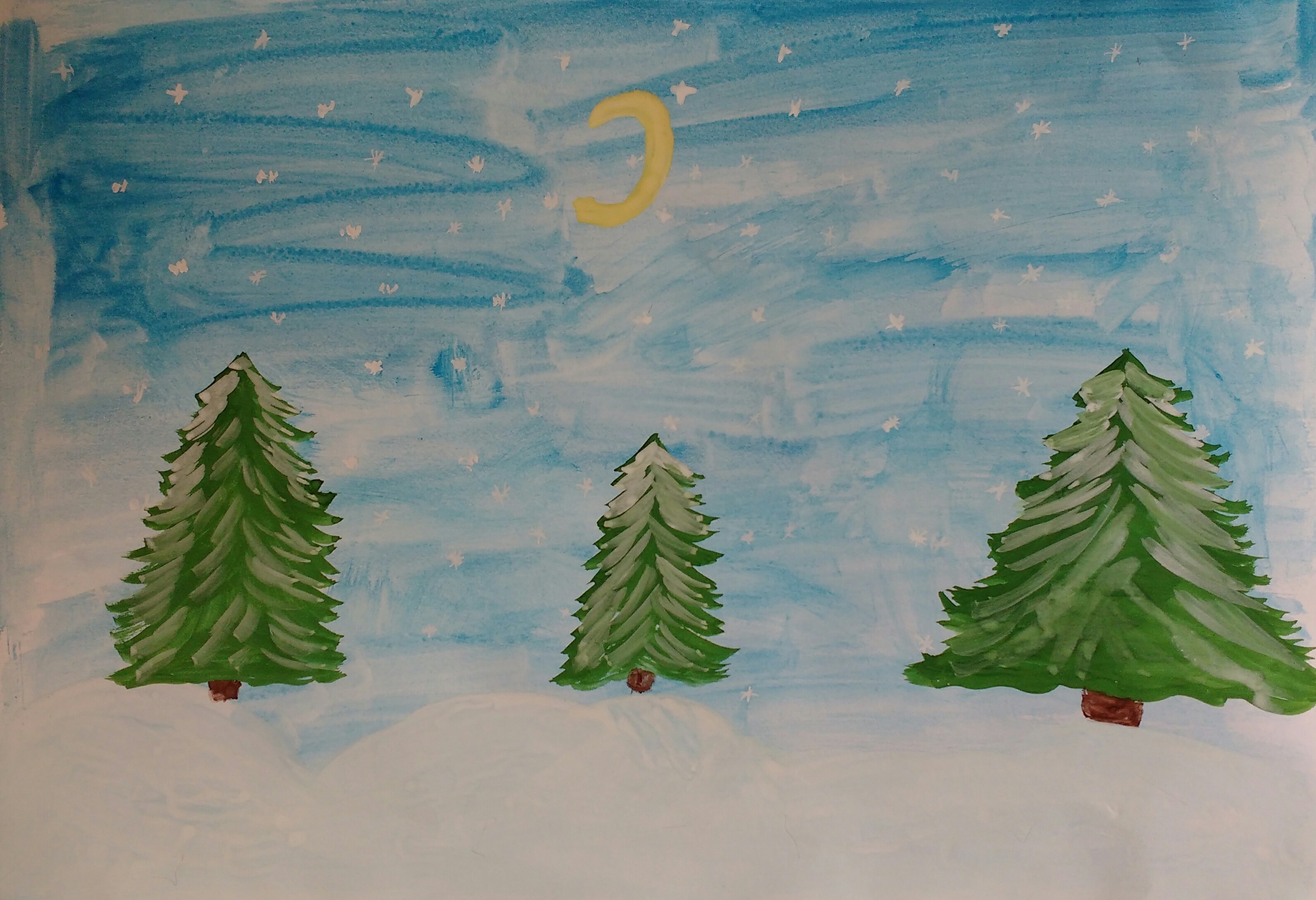 Рисование 1 класс зима