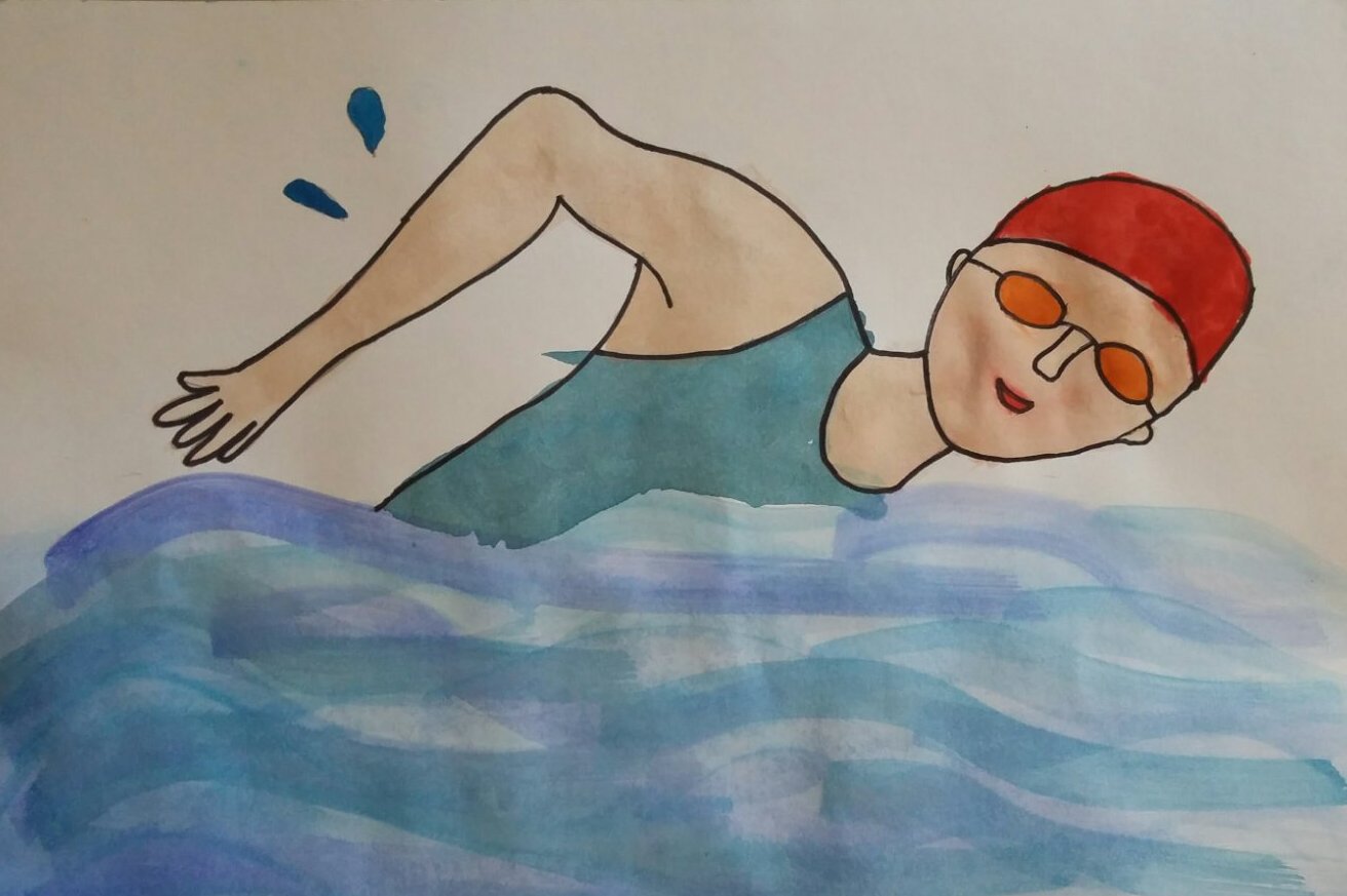 Рисунки на тему плавание взрослые